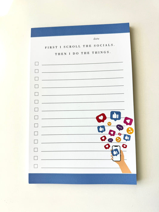 Social Media Tik Tok Gift Note Pads, Organized To-Do List Notepad, Funny Gift for Her, Fun Mom Gift, Custom Notepad For Mom, Gift for Friend