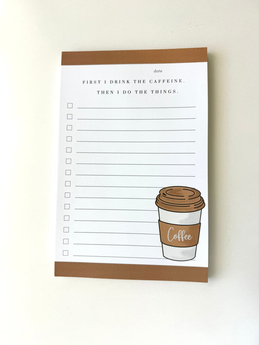Coffee Persons Gift Note Pads, Funny Notepad Gift for Her, Coffee Personality, To-do Lists, Modern Notepad For Mom, Trendy Gifts Stationery
