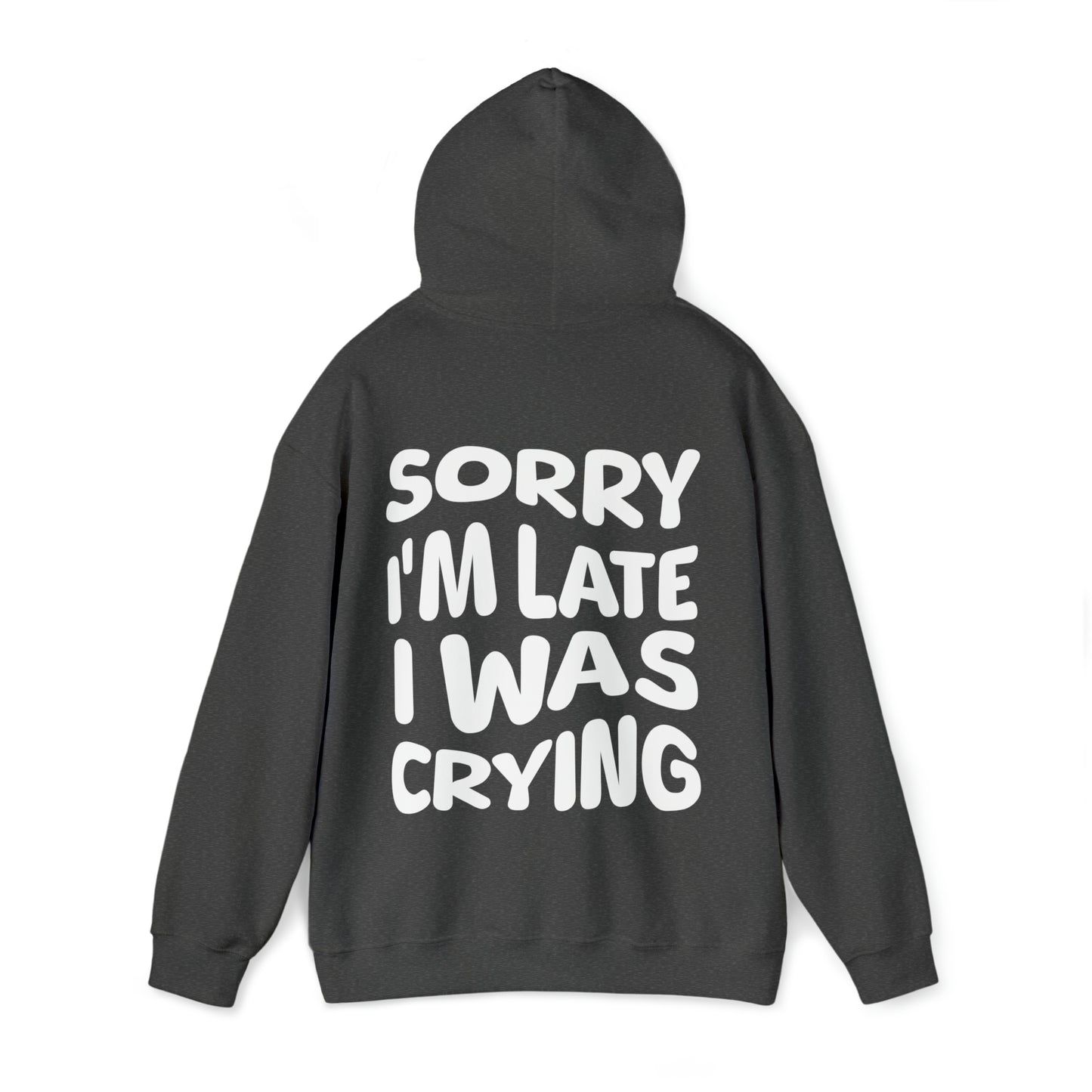 Sorry I'm Late Hoodie, Mental Health Sweatshirt, VSCO Aesthetic Trendy Oversized Hoodies, Tik Tok Hoodie, Tiktoker Gift, Self Care Sweater