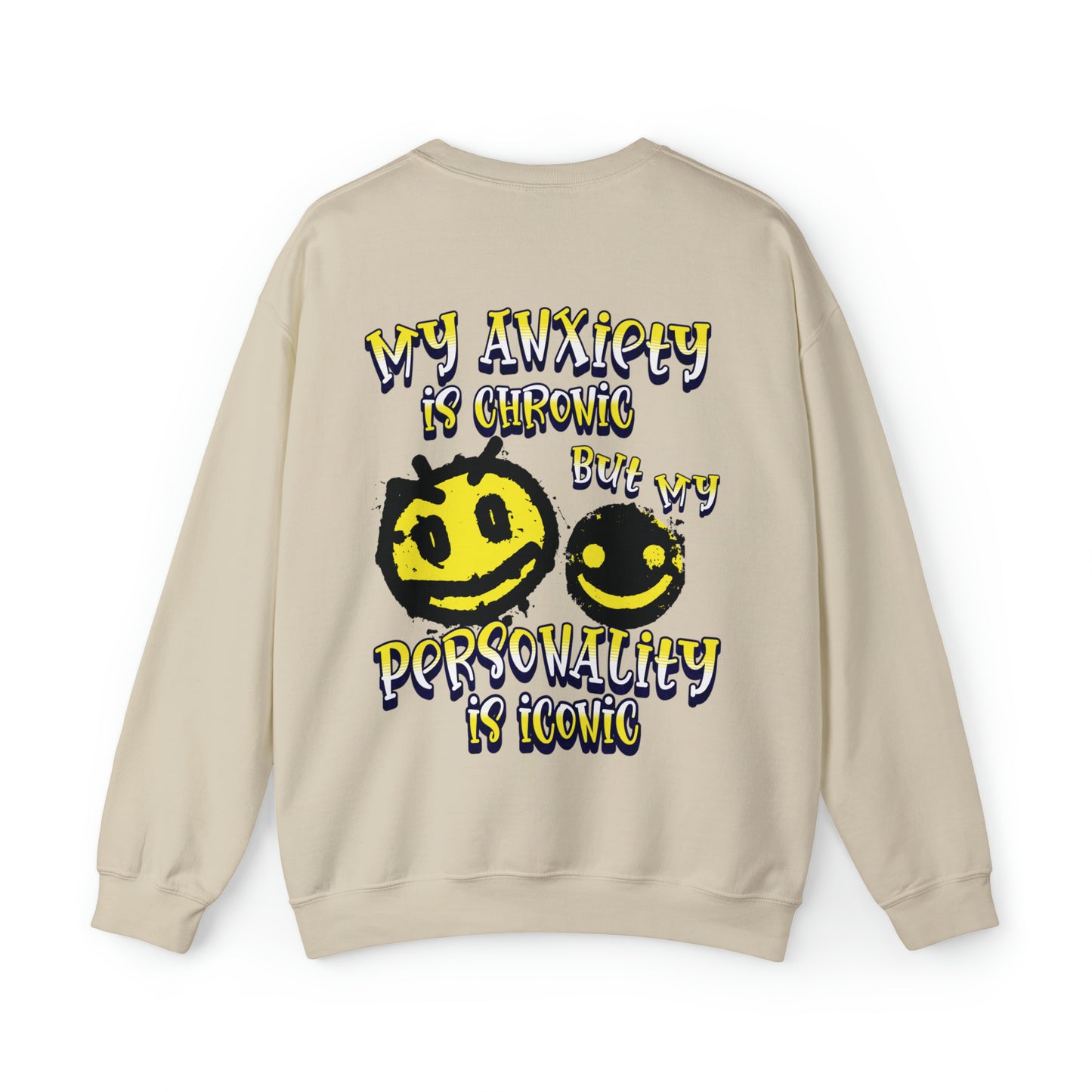 Funny Personality Sweatshirt, Anxiety Oversized Trendy Crewneck, VSCO Tik Tok Sweatshirt