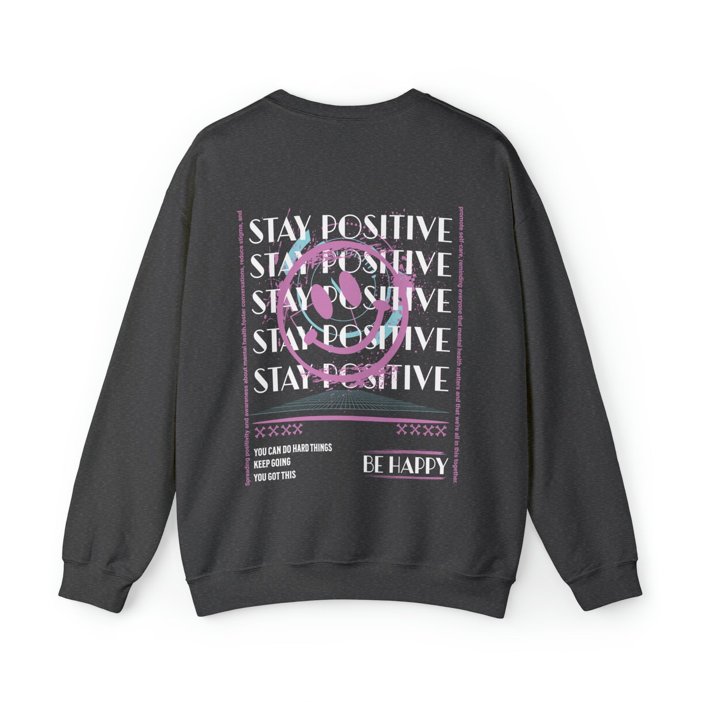 Positive Affirmation Crewneck Sweatshirt, Stay Positive Sweatshirt, Aesthetic VSCO Trendy Oversized Sweatshirt, Tik Tok Sweatshirt Tiktoker