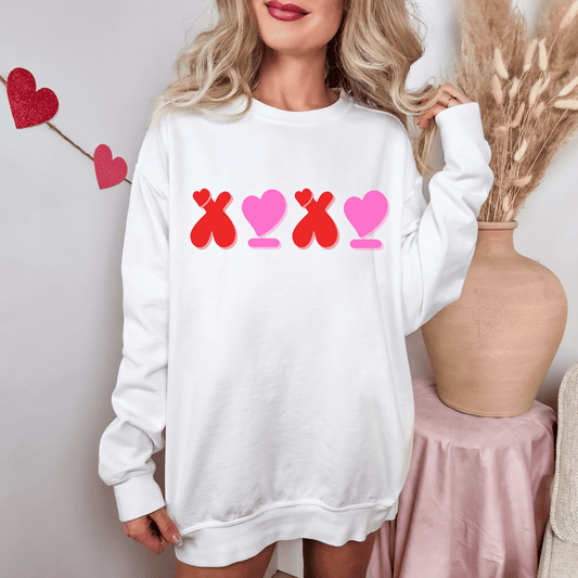 XOXO Valentine's Day Sweatshirt, Trendy Self Love Gift, Preppy Valentine Gift for Her, Aesthetic VSCO Love Day, Valentine Days Gift Crewneck