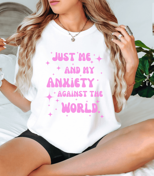 Me and My Anxiety Shirt, Mental Health Tshirt, Anxiety Tee, Self-care Gift for Friend, Aesthetic Trendy VSCO Oversized Apparel, Self Love