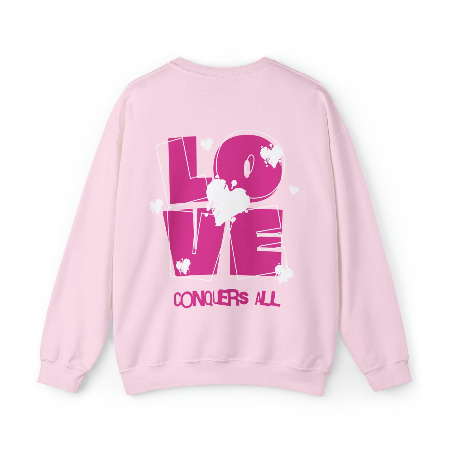 Love Conquers All Sweatshirt, Love Sweatshirt, Couples Crewneck Oversized Sweatshirt, VSCO Trendy Aesthetic, College University Crewneck,