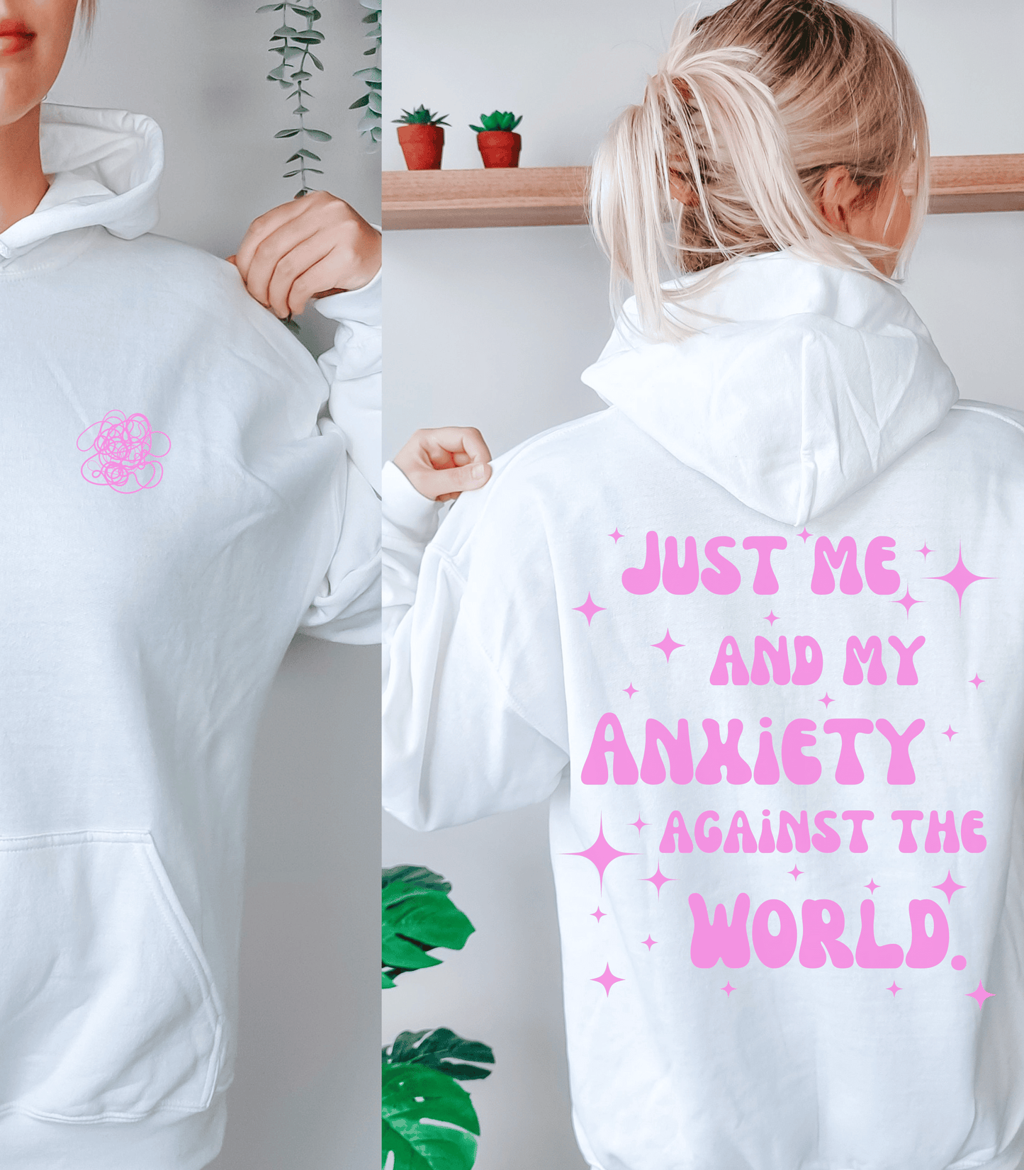 Me and My Anxiety Hoodie, Mental Health Sweatshirt, Self-Care Gift for Friend, VSCO Aesthetic Trendy Oversized, Therapist Shirt, Tik Tok