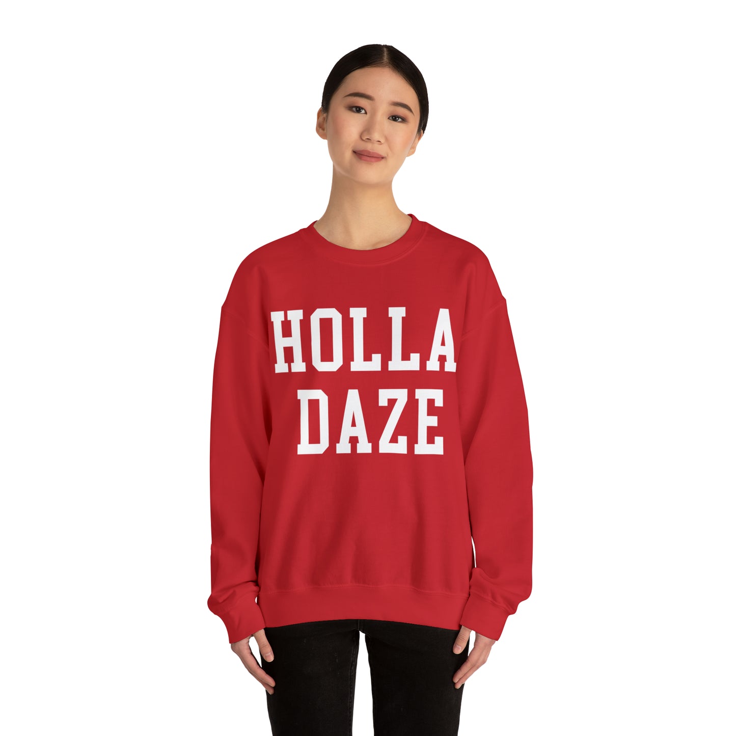 Holla Daze Crewneck Sweatshirt, Merry Christmas Sweatshirt, Holiday Crewneck Sweatshirts