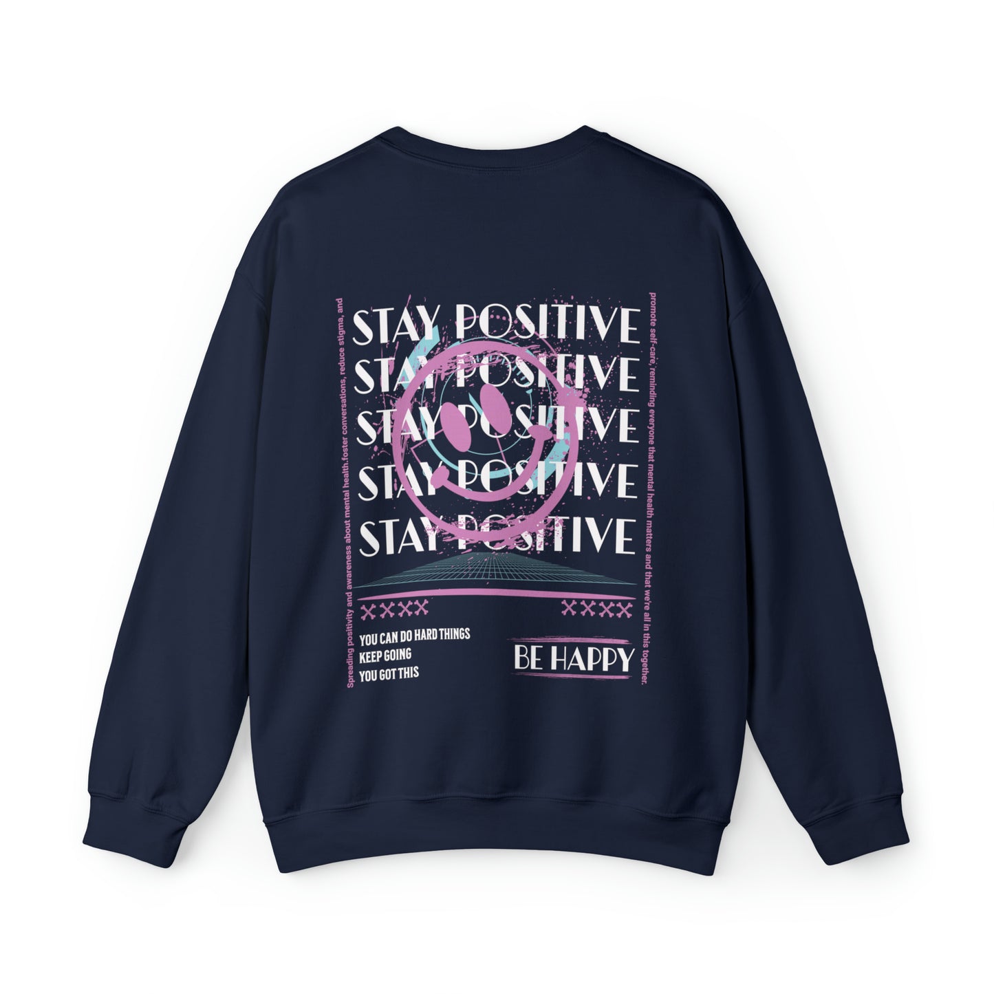 Positive Affirmation Crewneck Sweatshirt, Stay Positive Sweatshirt, Aesthetic VSCO Trendy Oversized Sweatshirt, Tik Tok Sweatshirt Tiktoker