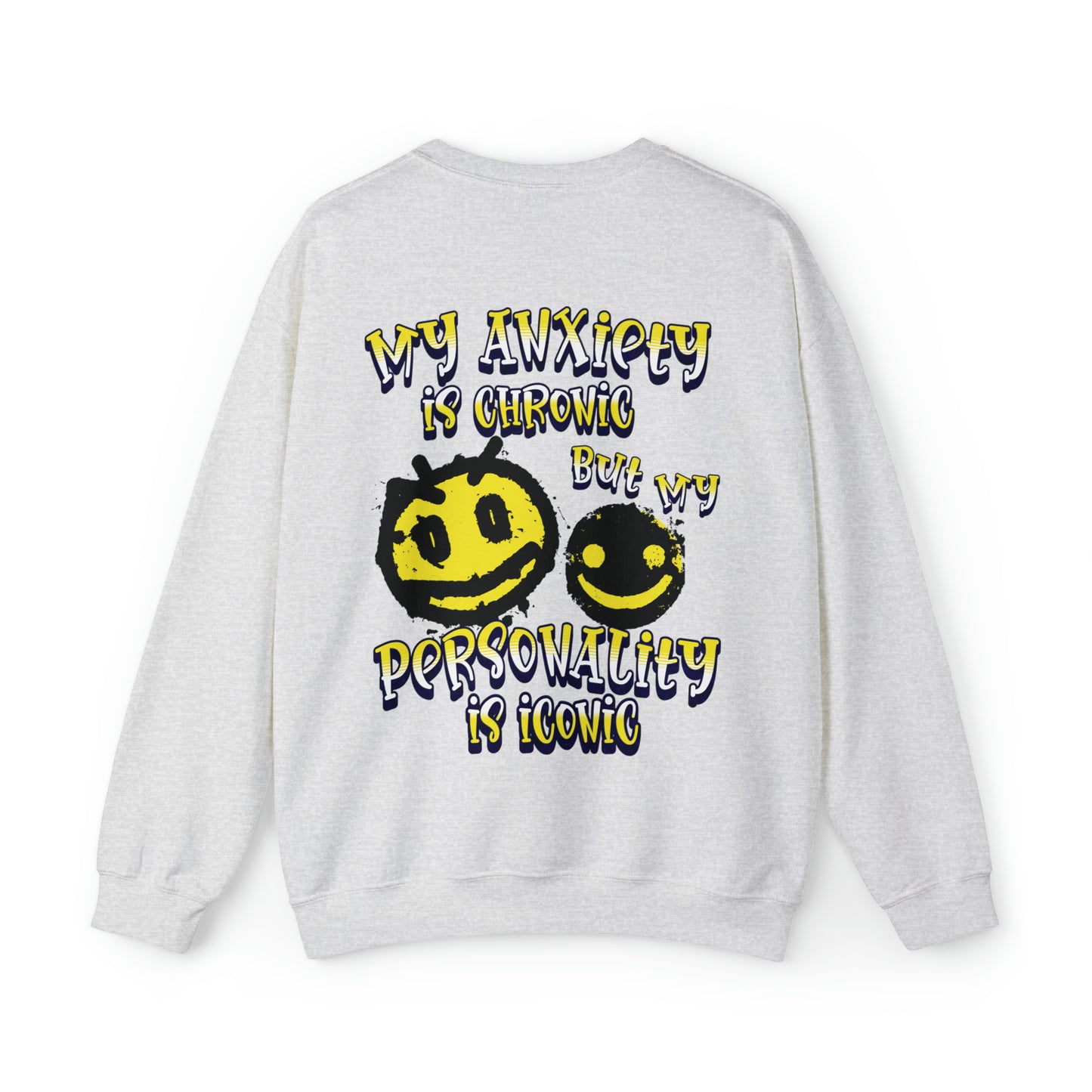 Funny Personality Sweatshirt, Anxiety Oversized Trendy Crewneck, VSCO Tik Tok Sweatshirt