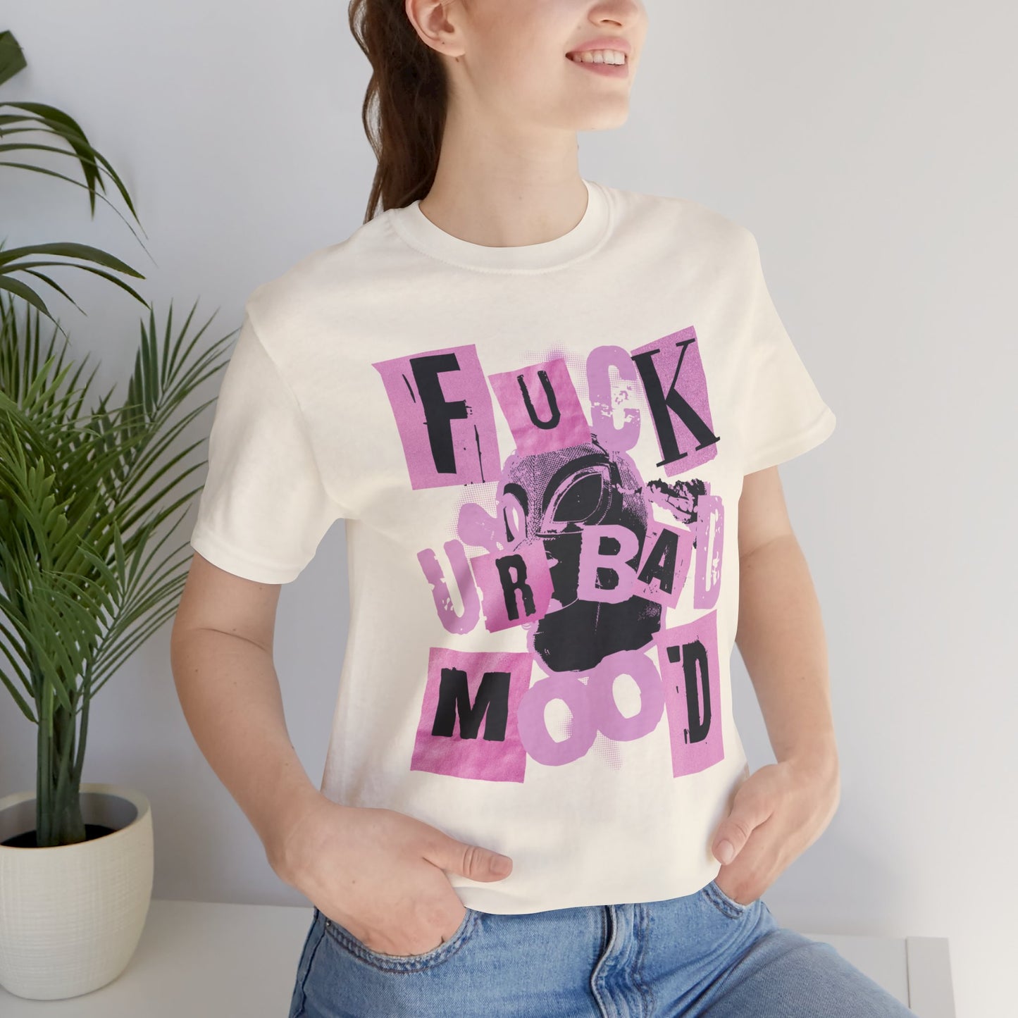 Eff Your Bad Mood Shirt, Funny Graphic Shirt, Mental Health Happiness Tee, Aesthetic Trendy Oversized Shirt, VSCO Tik Tok Gift