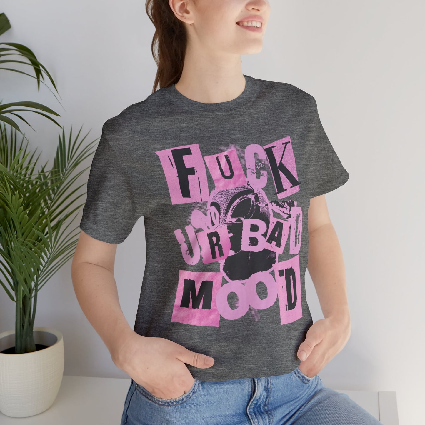 Eff Your Bad Mood Shirt, Funny Graphic Shirt, Mental Health Happiness Tee, Aesthetic Trendy Oversized Shirt, VSCO Tik Tok Gift