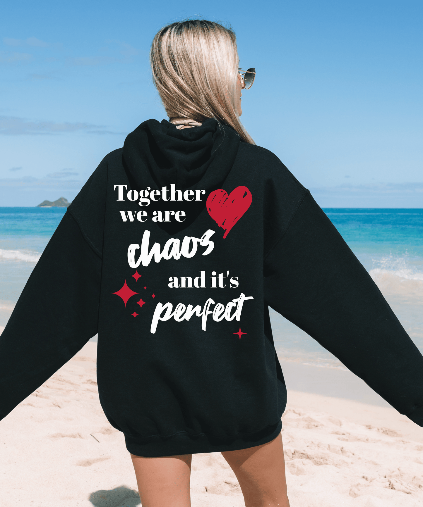 Together We Are Chaos Hoodie, Aesthetic Hoodies, Trendy Oversized Sweatshirts, Quote Sweatshirt