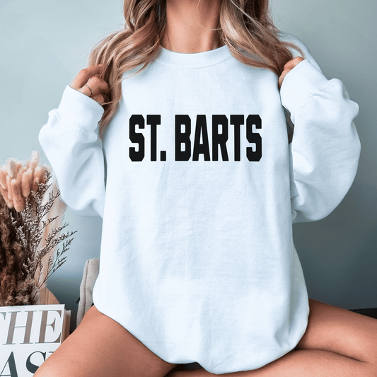 ST. BARTS Sweatshirt, College Sweatshirt, University Crewneck, Oversized Sweatshirt, Trendy Aesthetic Sweatshirt, VSCO Sweatshirt