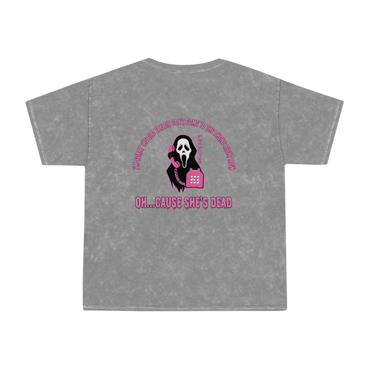 Taylor Halloween Scream Ghostface Mineral Wash T-Shirt, TikTok Shirt, Trendy Aesthetic Shirt, Trendy Shirts