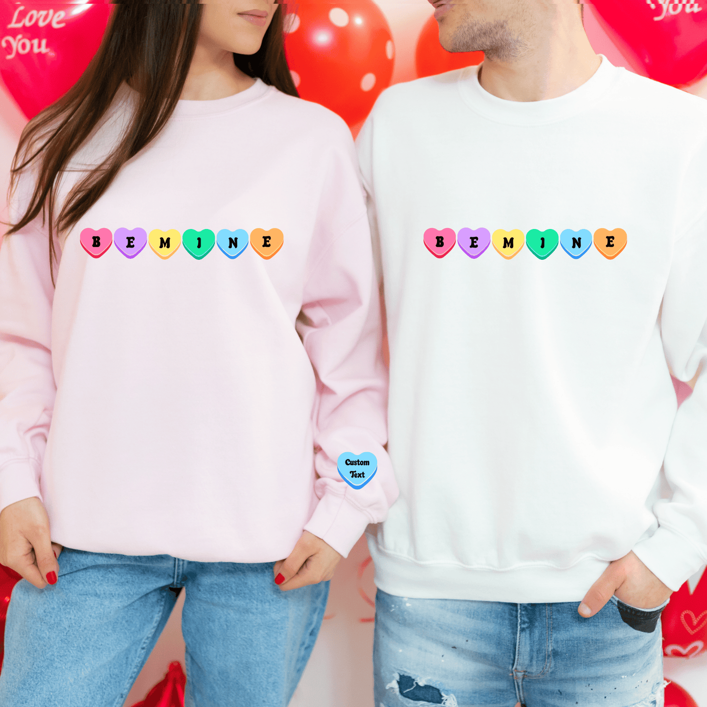 Be Mine Valentine Sweatshirt, Matching Valentine's Sweatshirt, Gift for Friend, Valentine Sweatshirt, Aesthetic VSCO Conversation Hearts Tee