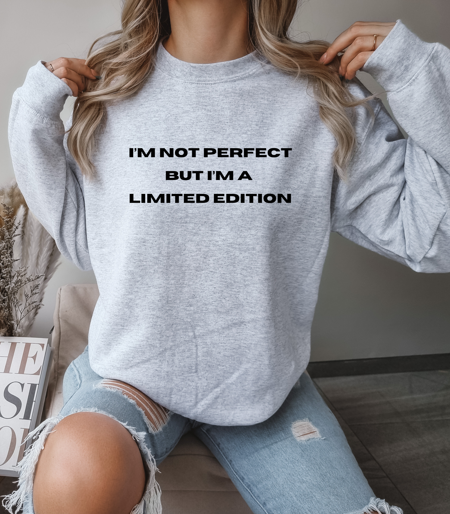 I'm Not Perfect Self Love Sweatshirt, Self Care Sweatshirt, Mental Health Hoodie, Aesthetic Trendy Gift for Friend, Oversized Crewneck