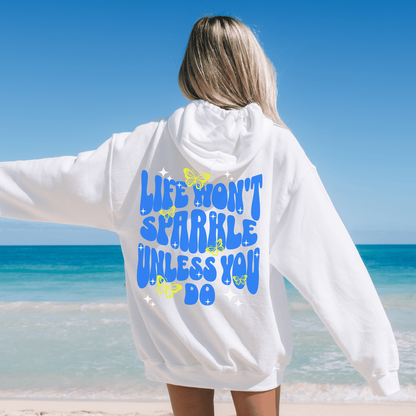 Life Won't Sparkle Unless You Do Hoodie, Mental Health Sweatshirt, Self Care Sweatshirt