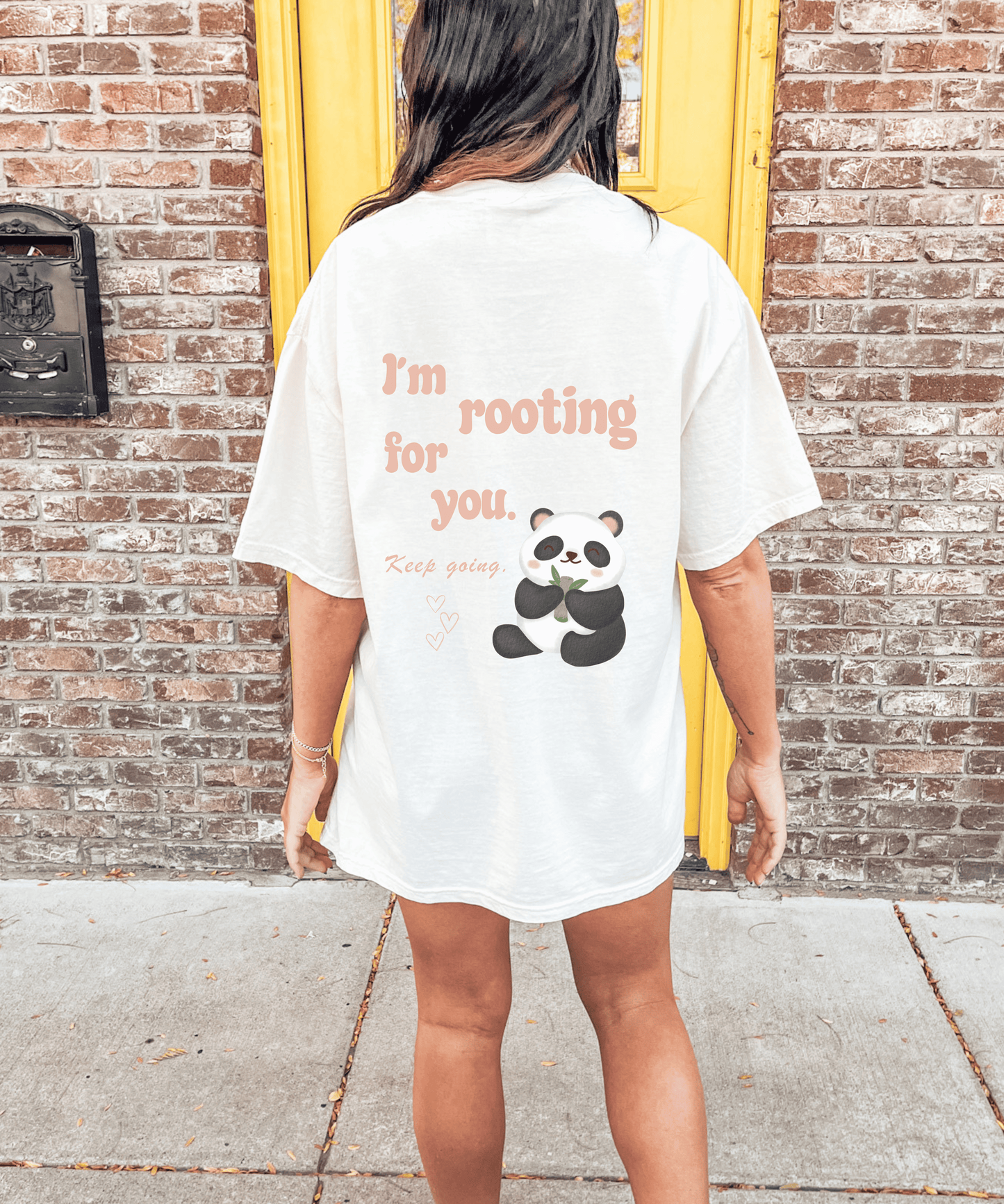 I'm Rooting for You Panda Shirt, Panda TShirt, Trendy Aesthetic Tee, Mental Health Tshirt