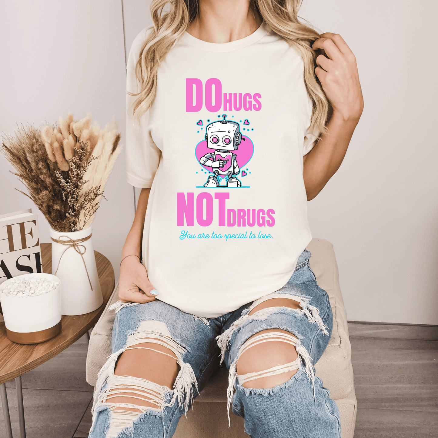 Do Hugs Not Drugs Shirt, Mental Health TShirt, Happiness Tee, Aesthetic Trendy Oversized Shirt, VSCO Tik Tok Gift