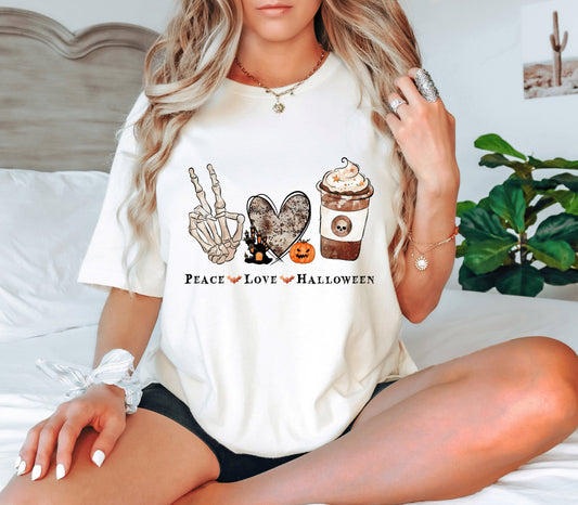 Halloween Coffee Drink Shirt Coffee Lover Gift Halloween Shirt Mom Coffee Shirt Coffee Halloween Tee Fall Coffee Shirt For Coffee Lover Gift