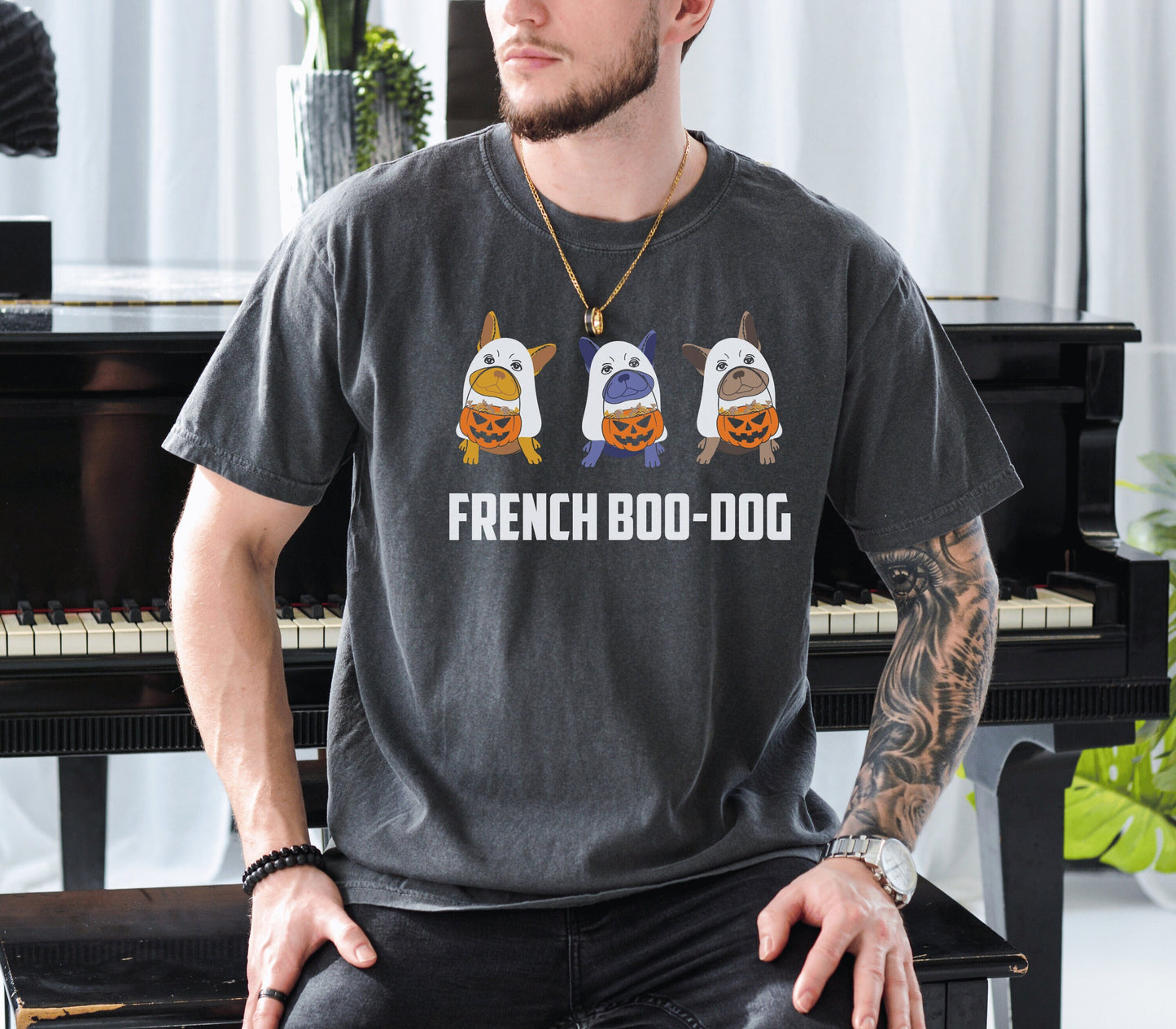 Frenchbulldog Lovers Halloween Shirt Pet Lover Gift Halloween PartyTee Halloween Halloween Tee Gifted Fall Shirt Cute Dog Halloween Tshirt