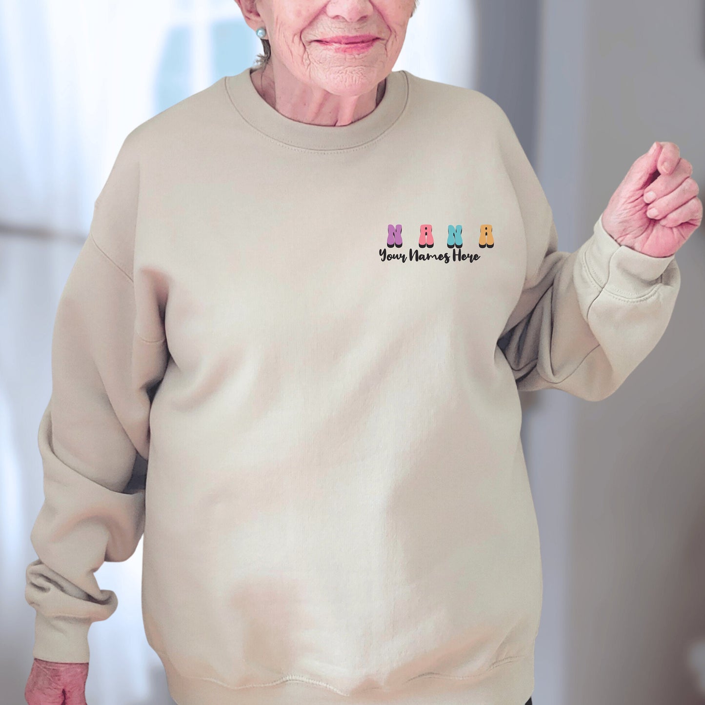 Custom Grandma Gift Sweatshirt Grandparent Gifted For Grandma Personal Grandma Gift Kids Names Personal Grandma Custom Grandma Shirt Gifted