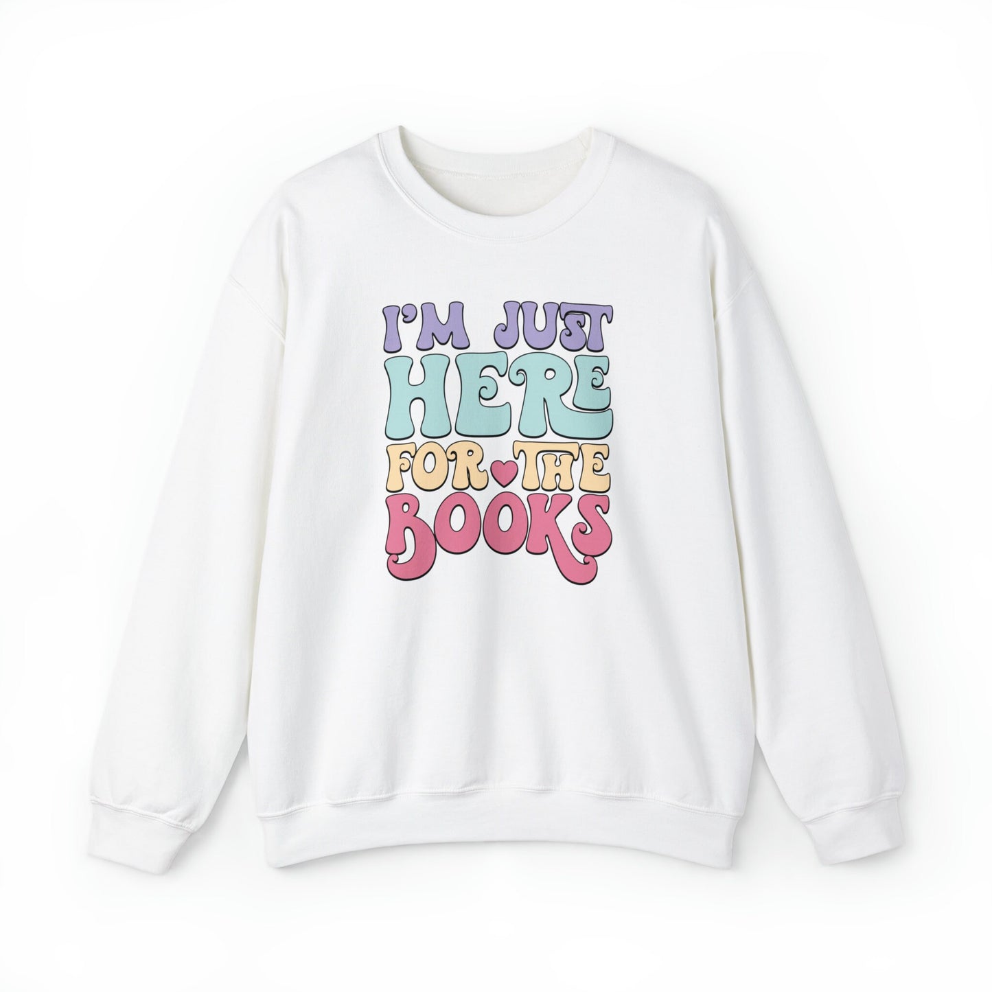 Book Lover Aesthetic Retro Sweatshirt Fully Gifted Book Lovertee Sweatshirt Bookish Clothing Gifts For Book Lovers-Women Wavy Text Crewneck