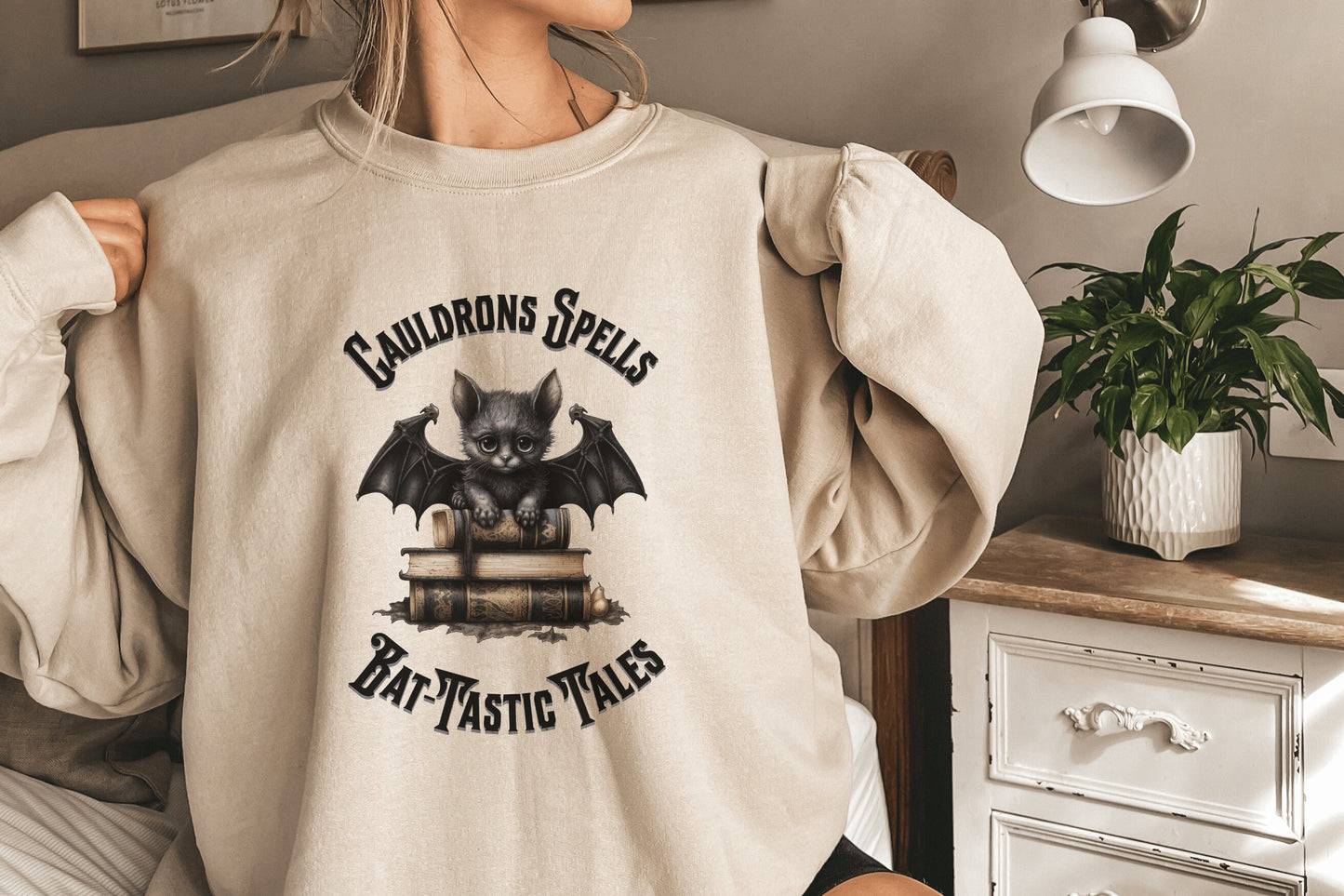 Book Lover Sweatshirt Halloween Bat Book Fully Gifted Dark Book Sweatshirt Bookish Whimsi Goth Gift Whimsigoth Clothing Goth Goths Gothic