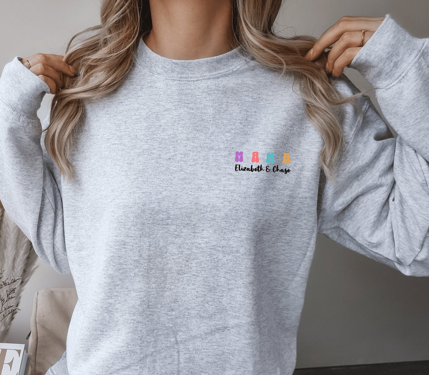 Custom Mama Kids Names Gifted Mama Personal Shirt Gift Custom Mama Sweatshirt Crewneck Personally Custom Gift For Mom Custom Mom Sweater