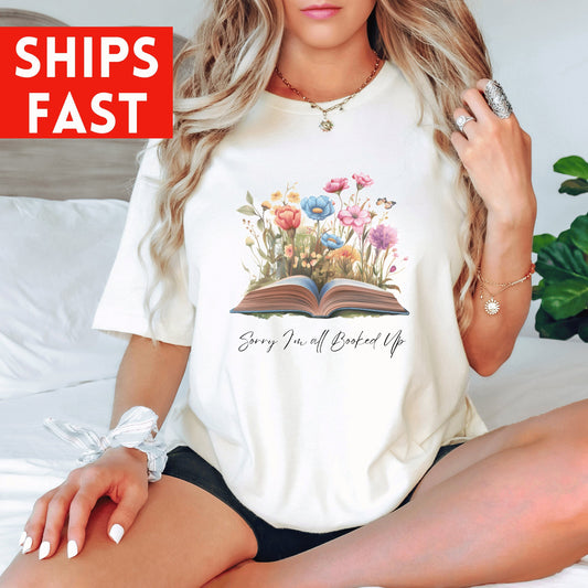 Book People Wildflower Shirt Comfort Colors Oversize Bookish Person Gift Aesthetic Book Lover T Shirt Bookworm Gifts for Books Lovers Flower