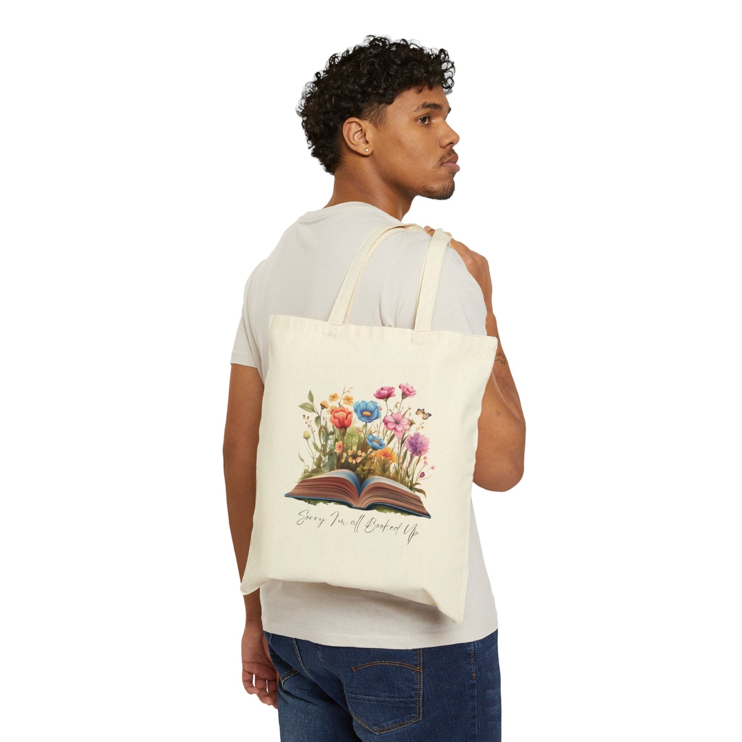 Book People Wildflower ToteBag Gift Book Person Aesthetics Lover Totebag Bookish Canvas Tote Bookworm Gifts for Books Lovers Flowers Totes