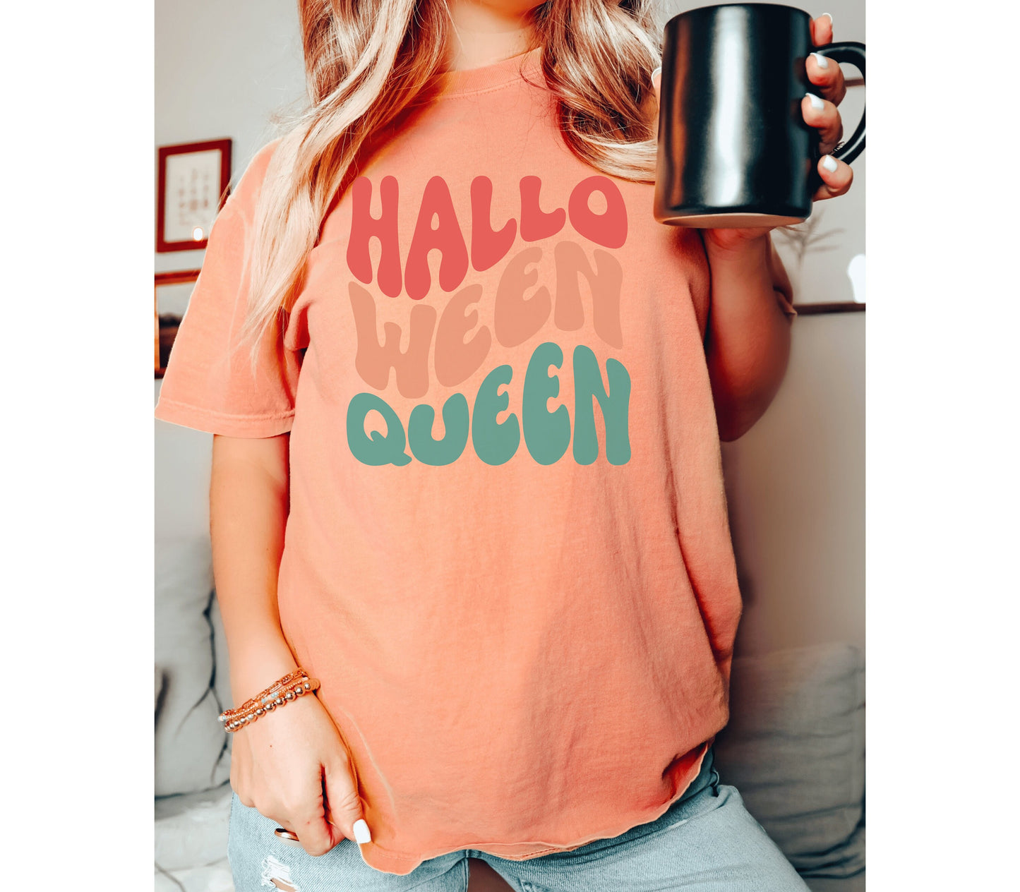 Halloween Shirt Retro Halloween Shirte Hallow Queen Halloween Gift For Halloween Tee Gifted Fall Shirt Cute Halloween Shirt Spookie Season