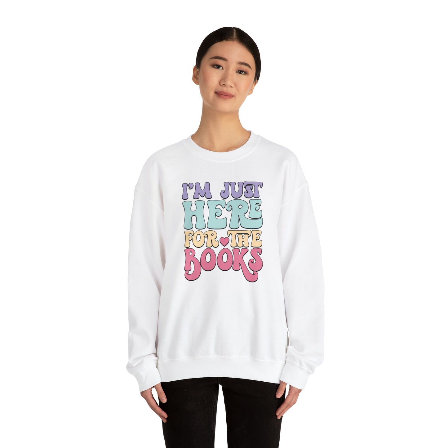 Book Lover Aesthetic Retro Sweatshirt Fully Gifted Book Lovertee Sweatshirt Bookish Clothing Gifts For Book Lovers-Women Wavy Text Crewneck