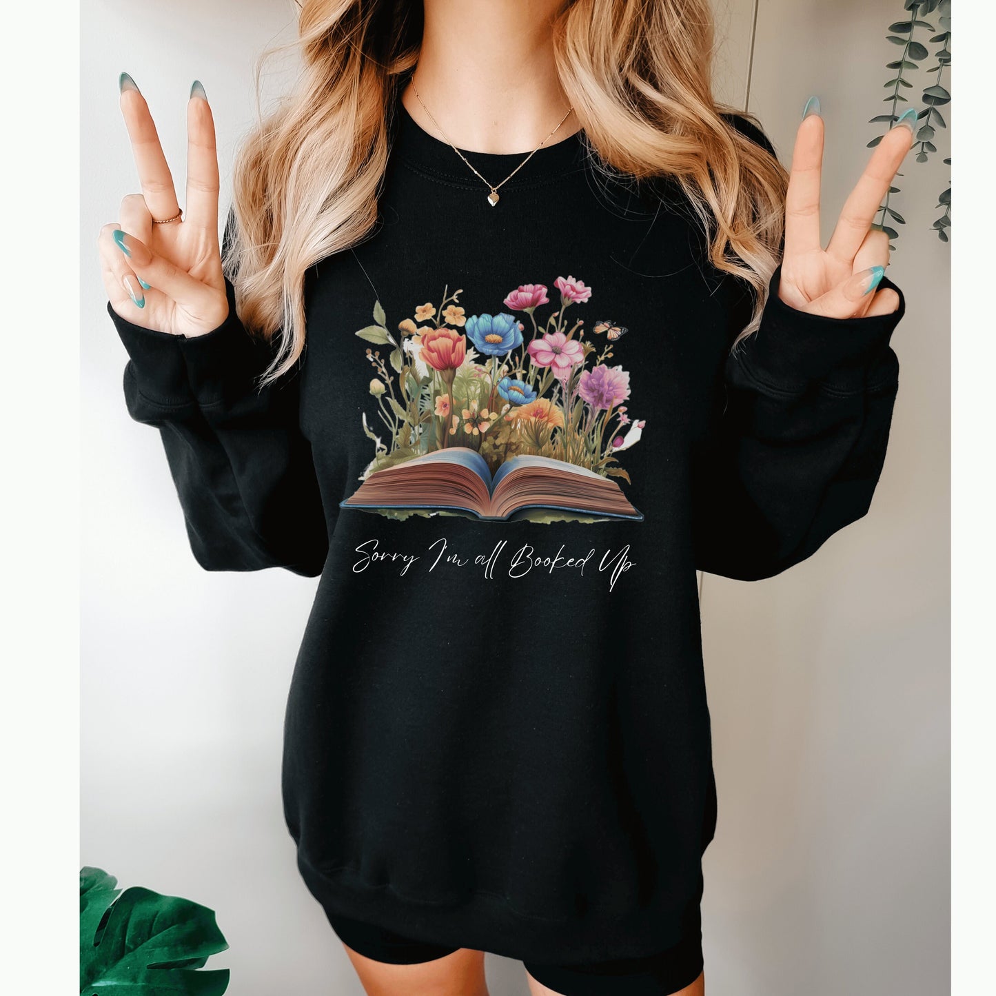 Book People Wildflower Sweatshirt Gift Book Person Aesthetics Lover Sweatshirt Bookish Crewneck Bookworm Gifts for Books Lovers  Flowers