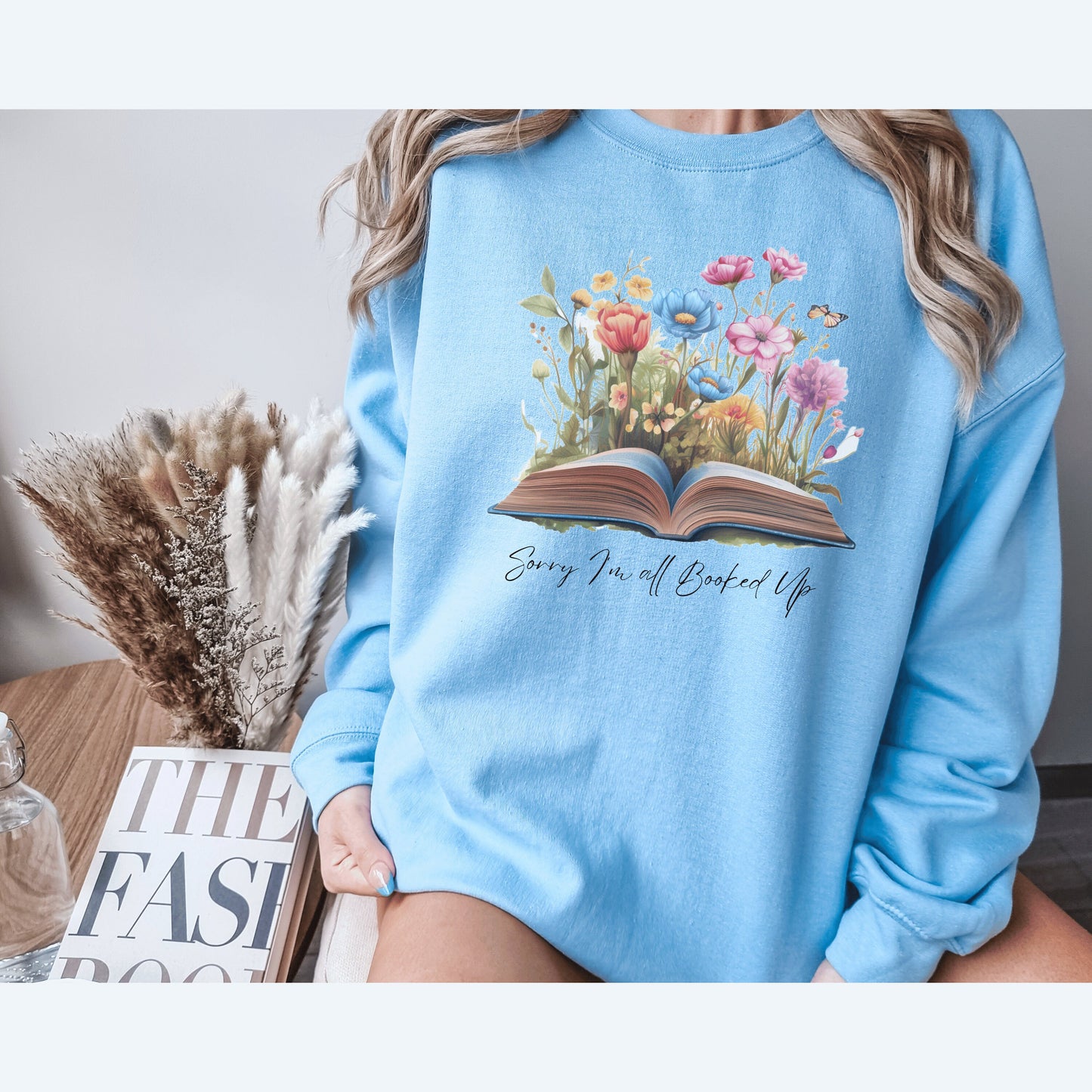 Book People Wildflower Sweatshirt Gift Book Person Aesthetics Lover Sweatshirt Bookish Crewneck Bookworm Gifts for Books Lovers  Flowers