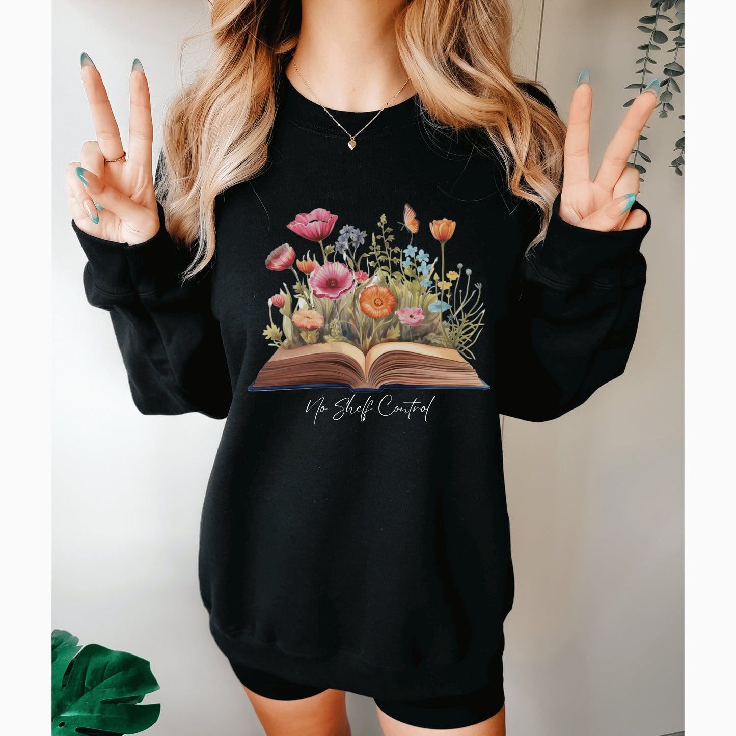 Book People Wildflower Sweatshirt Gift Book Person Aesthetic Bookly Lover Sweatshirt Bookish Crewneck Bookworm Gifts for Books Lovers Flower