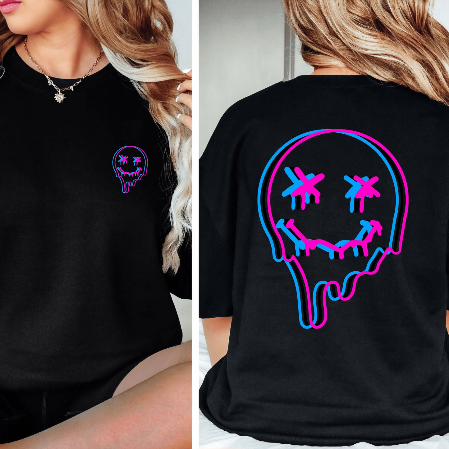 Smiley Faces Sweatshirt Crewneck, Trendy Aesthetics Sweatshirts, Retro Smiley Faces, Happy Smiley Faces, Oversized Tik Tok