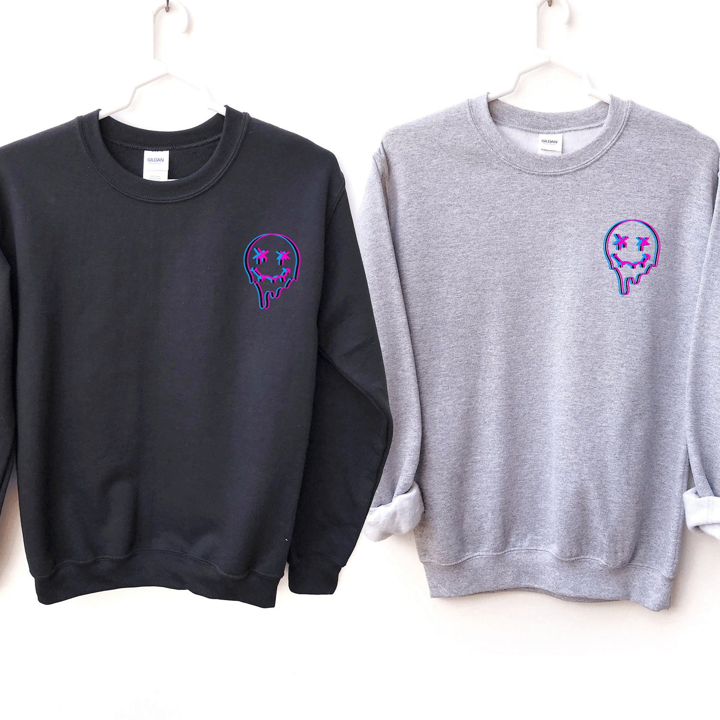 Smiley Faces Sweatshirt Crewneck, Trendy Aesthetics Sweatshirts, Retro Smiley Faces, Happy Smiley Faces, Oversized Tik Tok