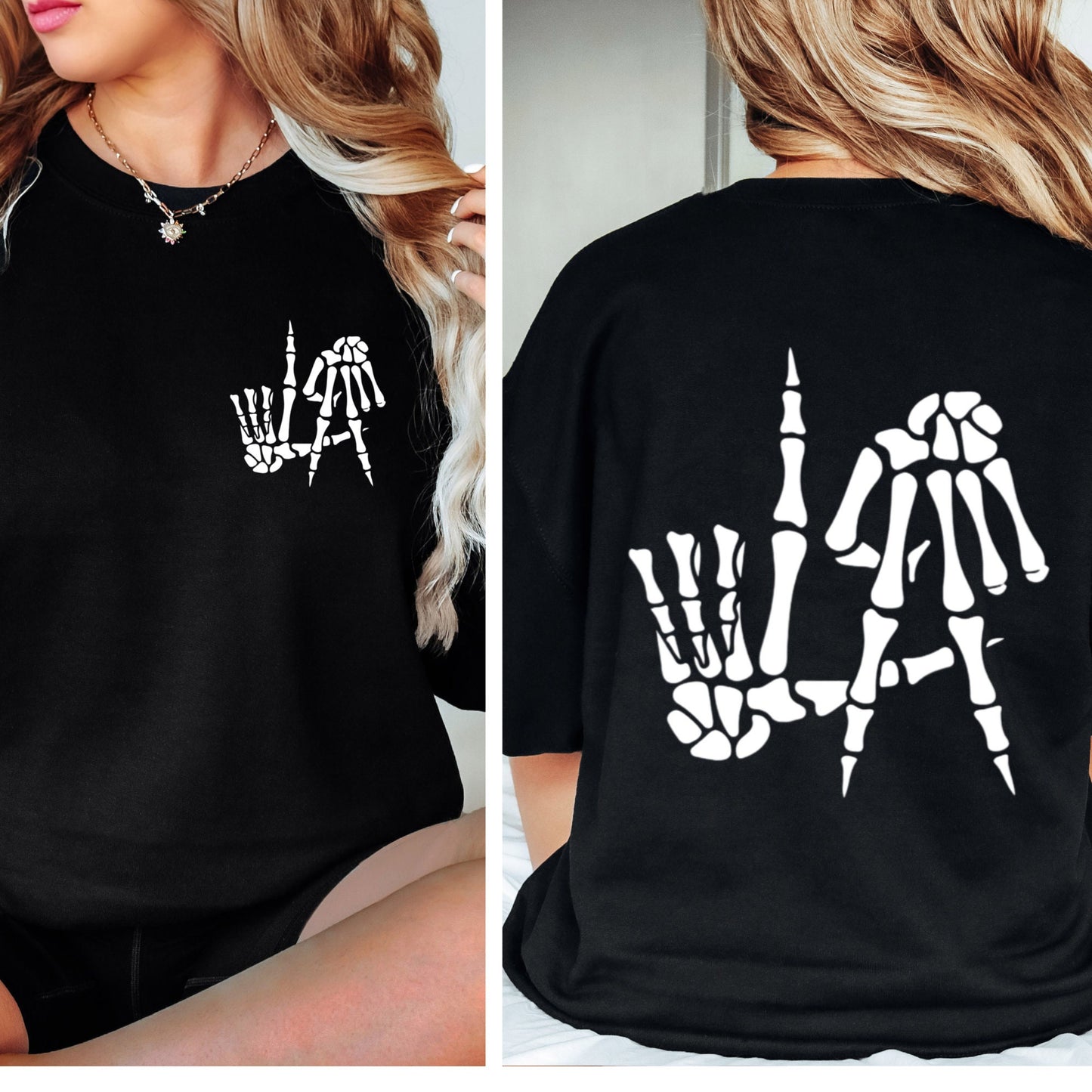 Skeleton Los Angeles Shirt Halloween Large Skeleton LA Shirt Cu tee Los Angeles Halloween Shirt Seasonal Vibes Spooky Season Vibes Skeleton