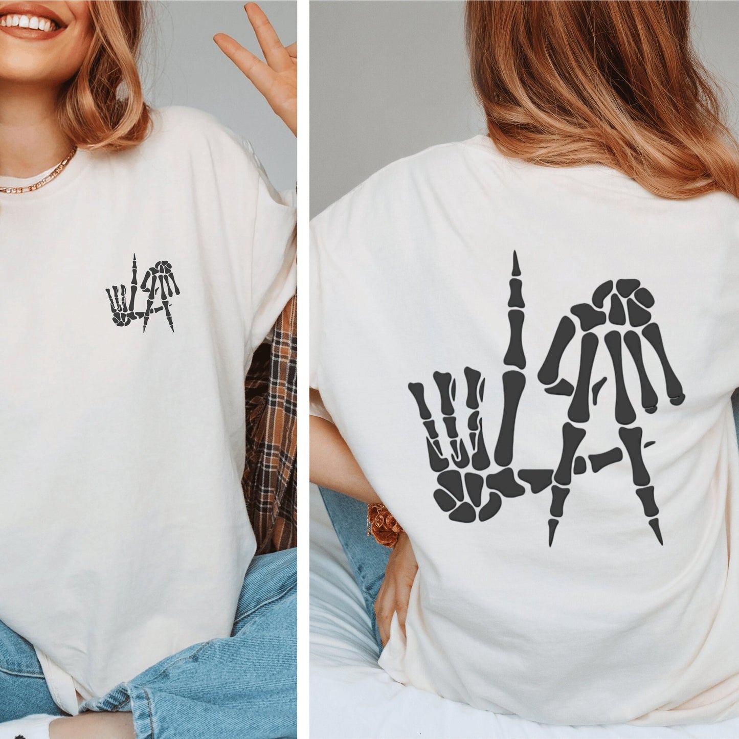 Skeleton Los Angeles Shirt Halloween Large Skeleton LA Shirt Cu tee Los Angeles Halloween Shirt Seasonal Vibes Spooky Season Vibes Skeleton