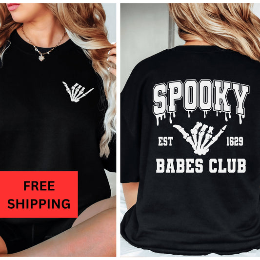 Skeleton Hands Halloween Sweatshirt Dancing Skeleton Halloween Sweatshirt Funny Skeleton Hands Crewneck Plus Sized Halloween Plus Sized Fall