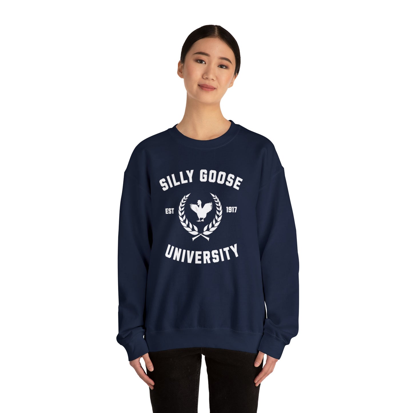 Silly Goose University Sweatshirt, Silly Goose Crewneck, Trendy Oversized Sweatshirt, Silly Goose Sweater, VSCO Sweatshirt Y2K Crewneck Gift