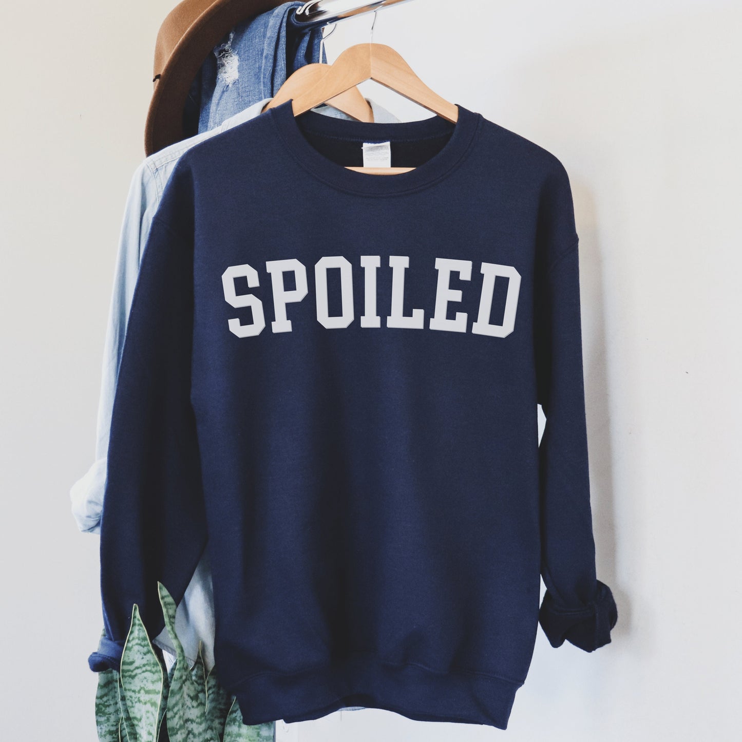 Spoiled Sweatshirt Crewneck, Trendy Oversized Sweatshirt Wife Gift, Aesthetics Sweatshirt TikTok, Mom Sweater-Shirt College Sweatshirt Funny