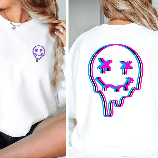 Smiley Faces Tshirt, Trendy Aesthetics Shirts, Retro Smiley Faces, Happy Smiley Faces, Oversized Tik Tok