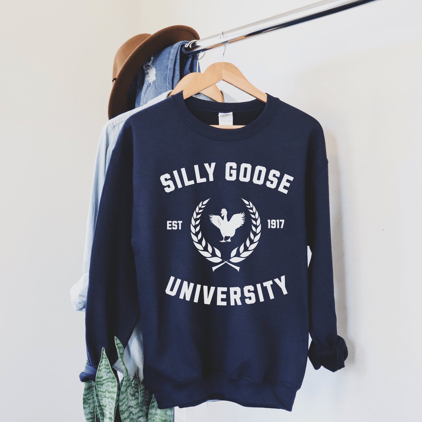 Silly Goose University Sweatshirt, Silly Goose Crewneck, Trendy Oversized Sweatshirt, Silly Goose Sweater, VSCO Sweatshirt Y2K Crewneck Gift