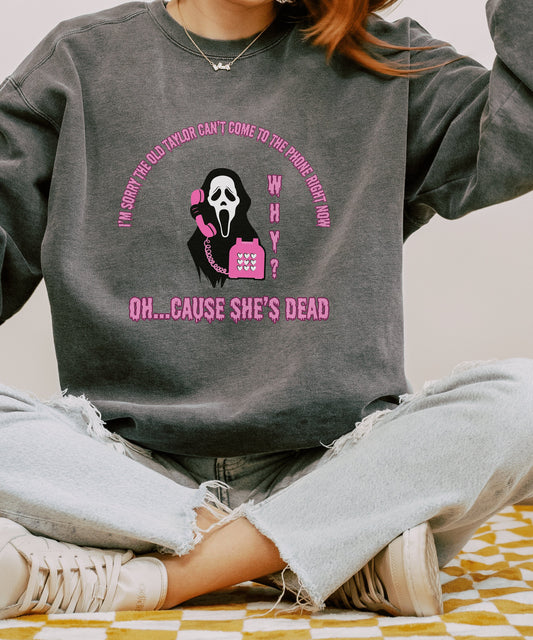 Comfort Colors Taylor Swift Sweatshirt, Scream GhostFace, Swiftie, Taylor Merch, Taylor Swifty, Taylor Gift, Taylor Red, Trendy Oversized