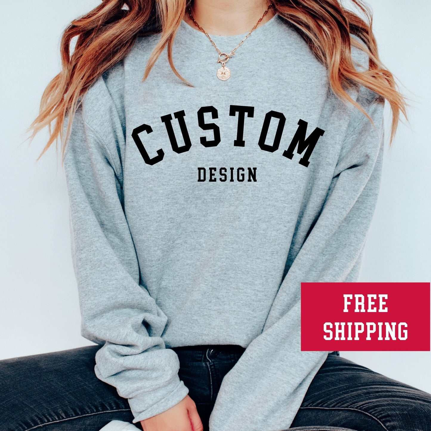 Custom Sweatshirt Custom Hoodie Customized Your Text College Sweatshirt Crewneck Personalized College Gifts For Her College Custom Apparel