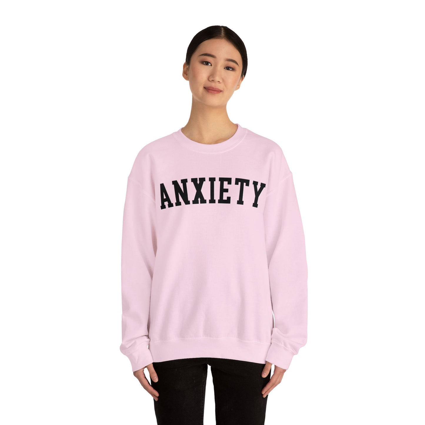 Anxiety Mental Health Sweatshirt Crewneck , Trendy Oversized Sweatshirt Gift, Aesthetics Sweatshirt Mom Sweater, Letters College Varsity