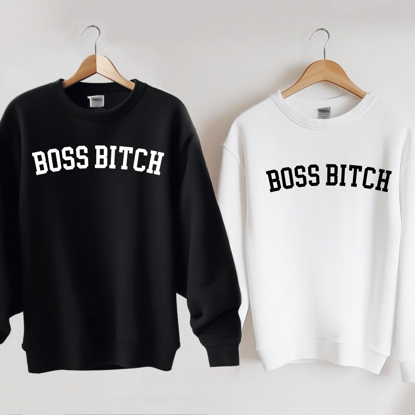 Boss Bitch Crewneck Sweatshirt, Trendy Oversized Sweatshirt, Aesthetics Sweatshirt, Mom Sweater, Letters College Varsity Gifted Pullover