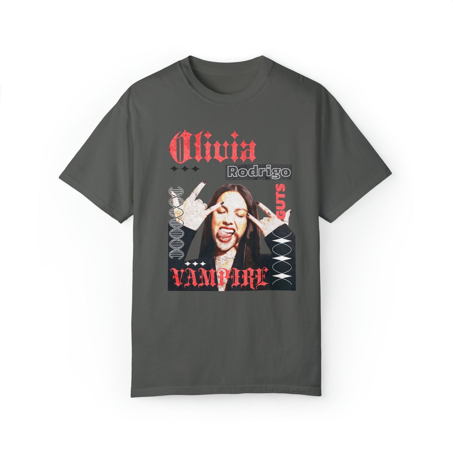 Comfort Colors Olivia Rodrigo Guts Shirt, Olivia Rodrigo Vampire Shirt, Olivia Sour, Trendy Over Sized, Olivia Rodrigo Albums, Rodrigo Gift