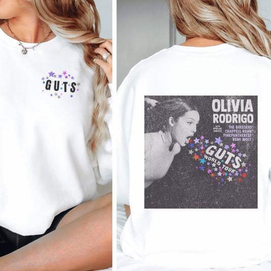 Olivia Rodrigo Over Size Sweatshirt, Guts Merch Crewneck, Olivia Rodrigo Vampire, Olivia Sour, Trendy Aesthetic Rodrigo Album, Rodrigo Gift